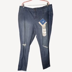 AG Denim Classic Skinny Jeans 20W Distressed Dark Blue NWT